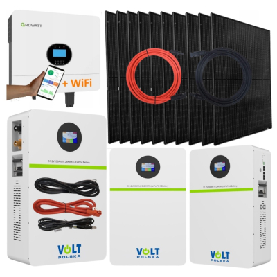 Zestaw Solarny 6000W OFF-GRID Growatt Magazyn LifePO4 10kWh Panele 4400W